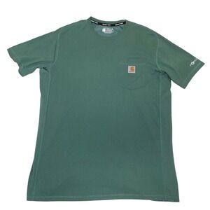 Carhartt Force Men Green Relaxed Fit Pocket T-Shirt TK4616-M Large L